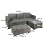 Levede 5pcs Outdoor Sofa Set Patio Furniture-2018816929703268354