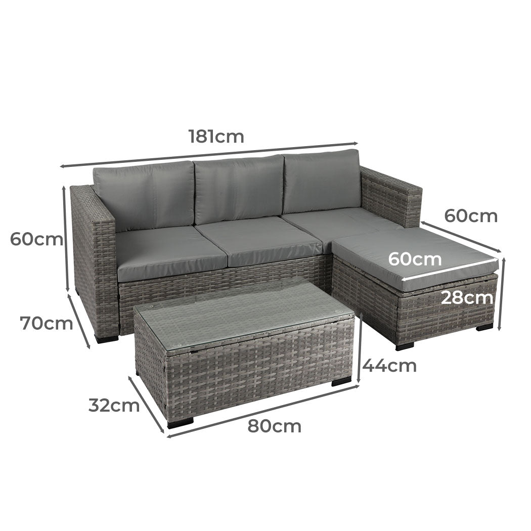 Levede 5pcs Outdoor Sofa Set Patio Furniture-2018816929703268354
