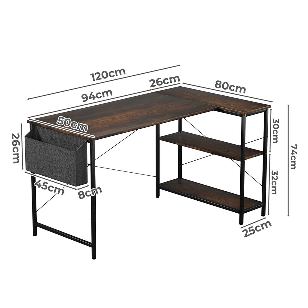 Levede L Shaped Computer Desk Home Corner Desk-2029387250336403458