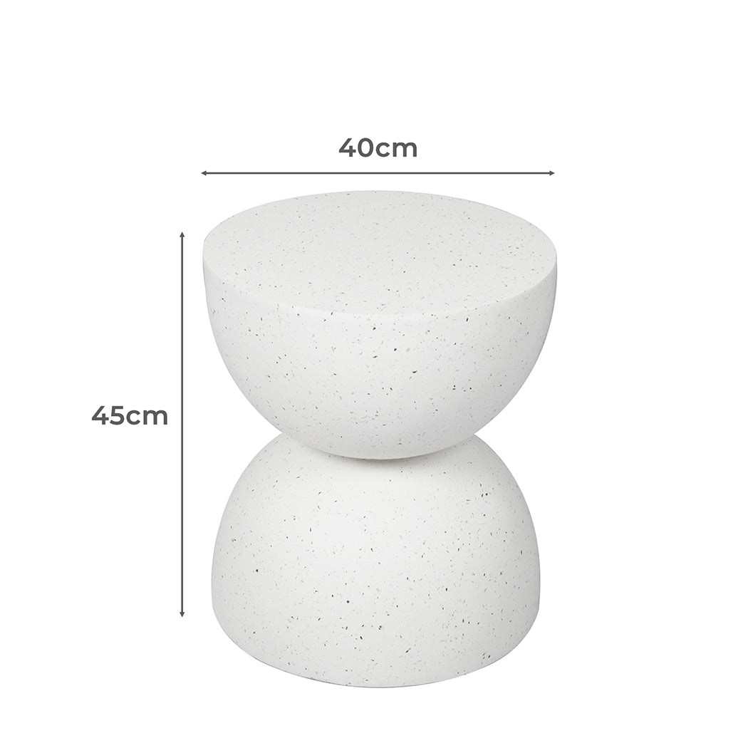 Levede Side Table Terrazzo Coffee Tables Beige-2018816896694095874