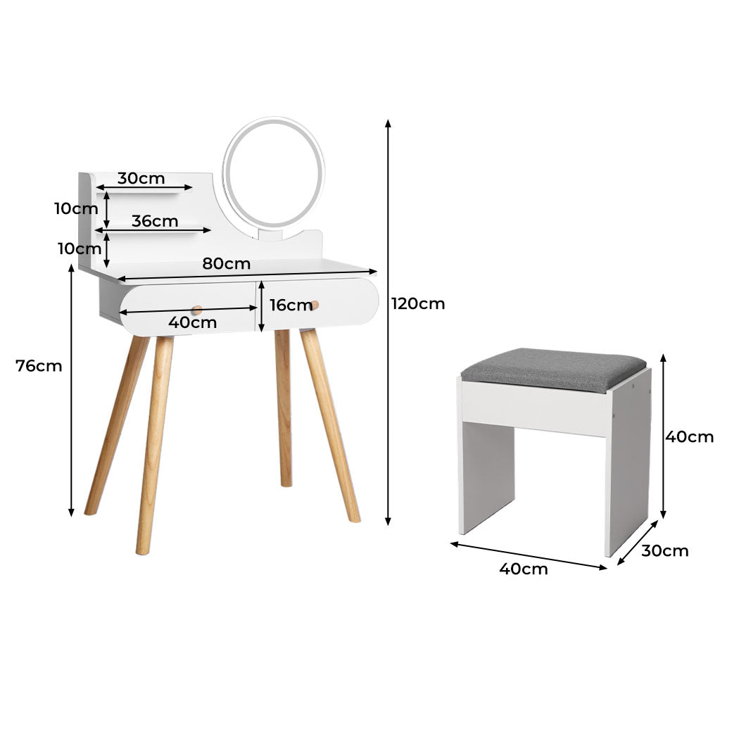 Dressing Table Stool LED Mirror Secondary image