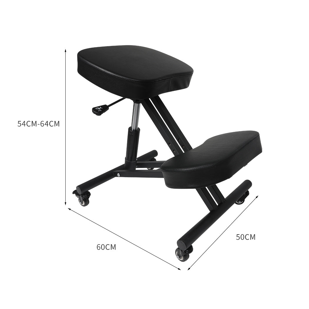 Kneeling Chair Computer Ergonomic Black Secondary image