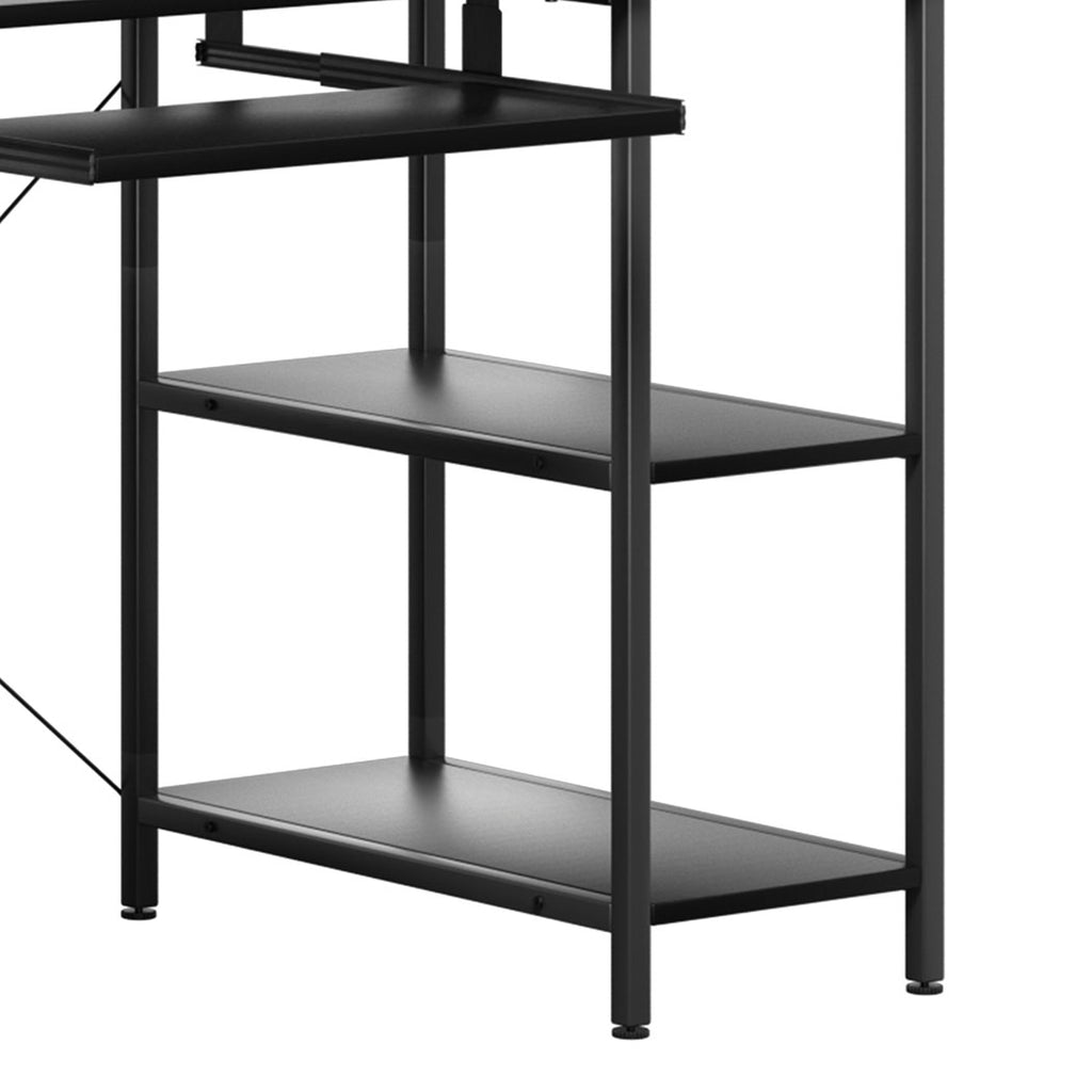 Levede Office Gaming Computer Desk Black-2029387250516758531