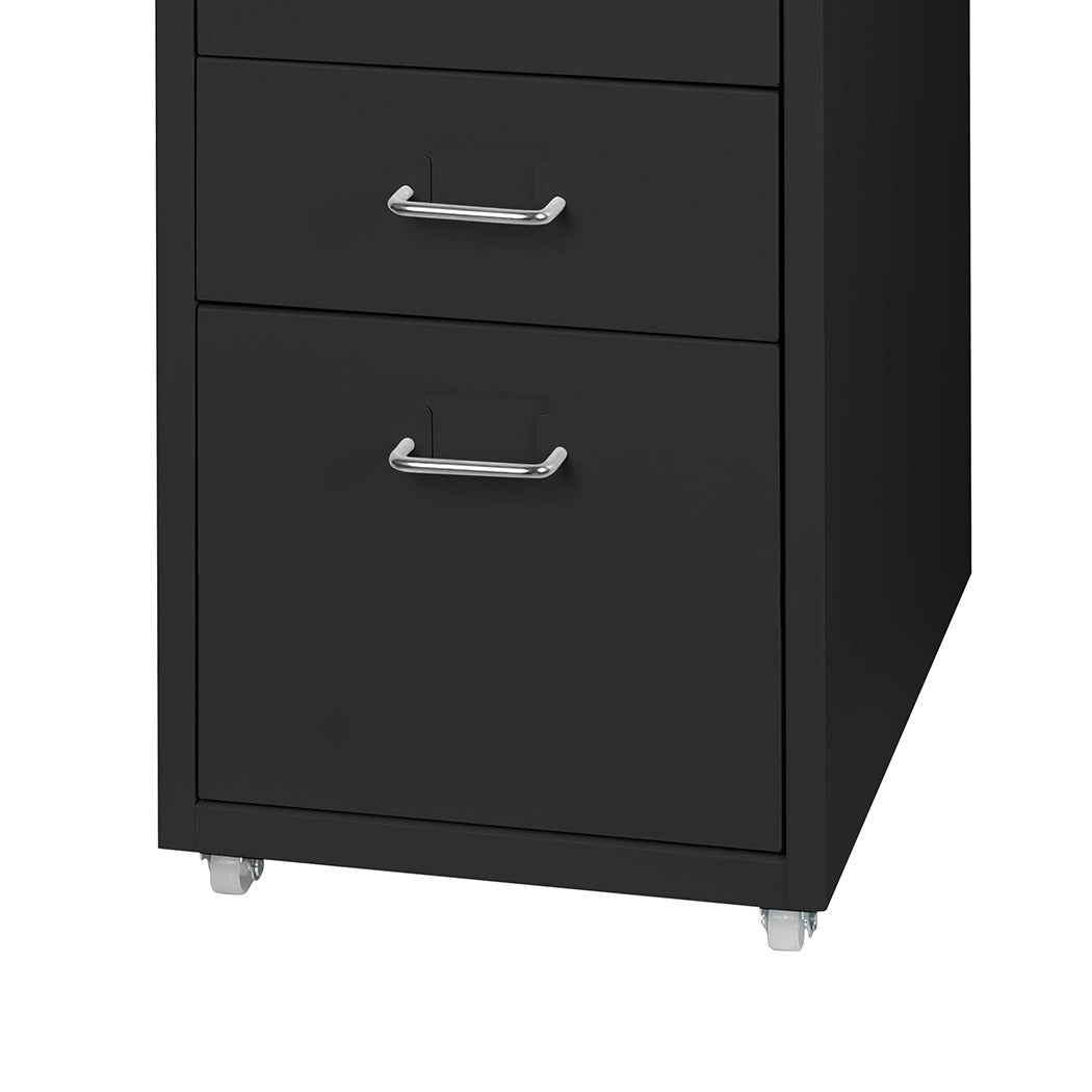 Levede 5 Drawer Office Cabinet Drawers Black-2018816806168432643