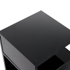 Levede 1xBedside Tables Drawers Side Black-2029387274596257795