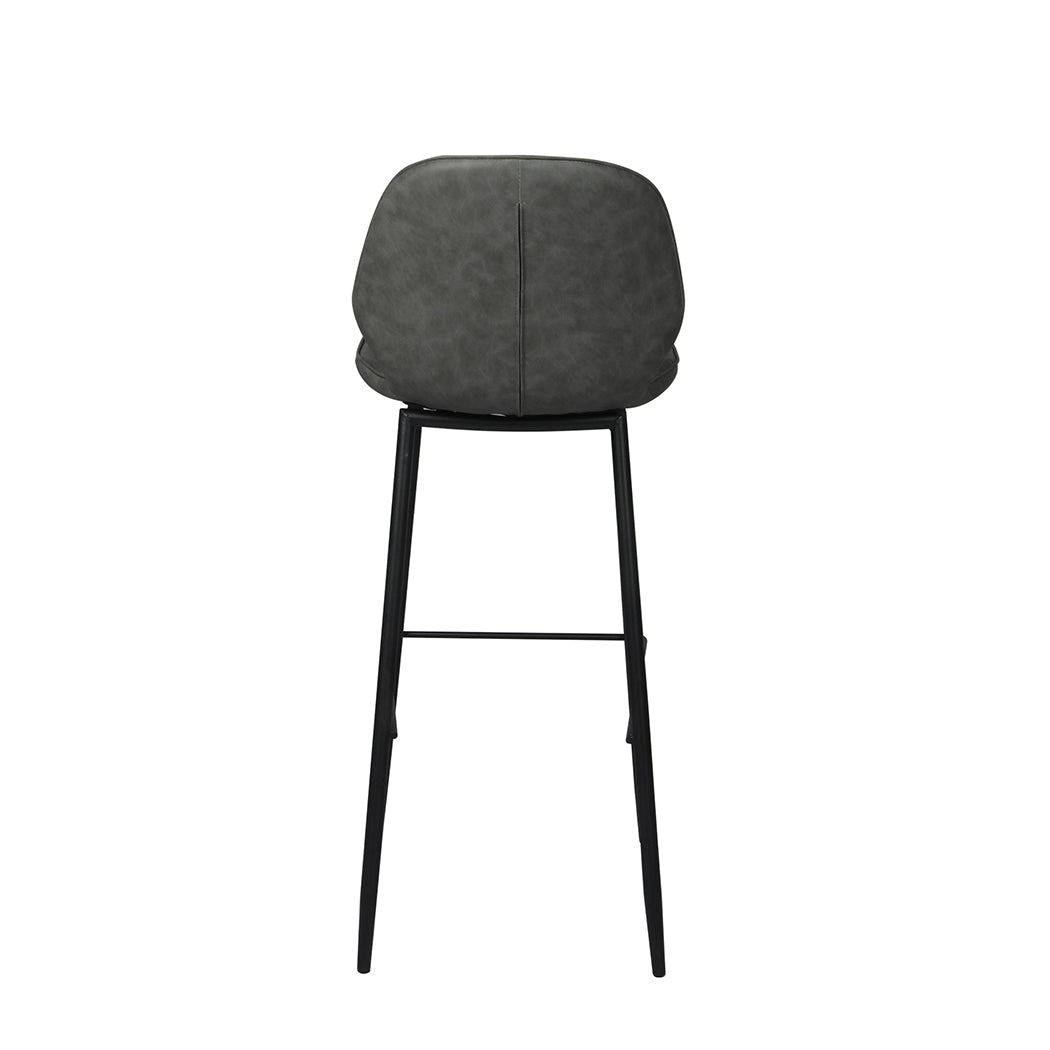 Levede 2x Bar Stool Barstools Counter Grey-2006733275812466691
