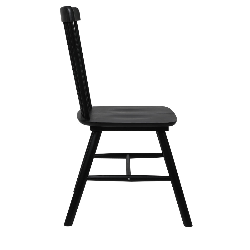 Levede 4x Dining Chairs Kitchen Winsor Black-2006732719123468291