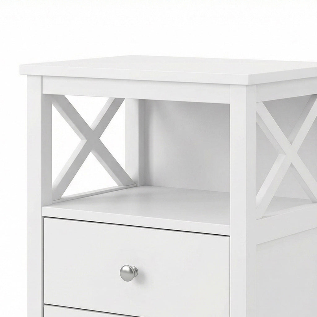 Levede Bedside Table Nightstand Side End Table 2 Drawers Storage Bedroom Cabinet-2050056781207572484