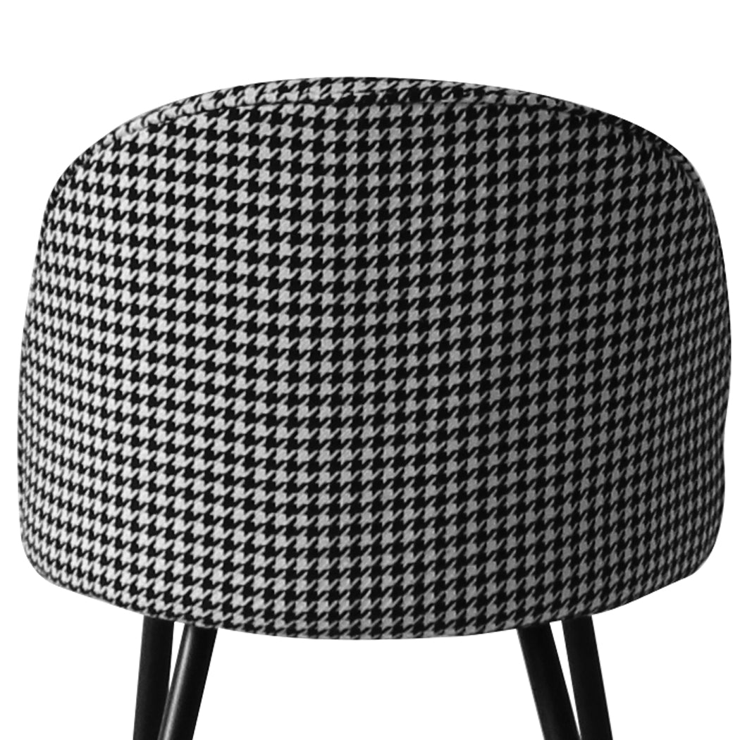 Levede 2x Dining Chairs Kitchen Cafe Black and White-2029387285673414660
