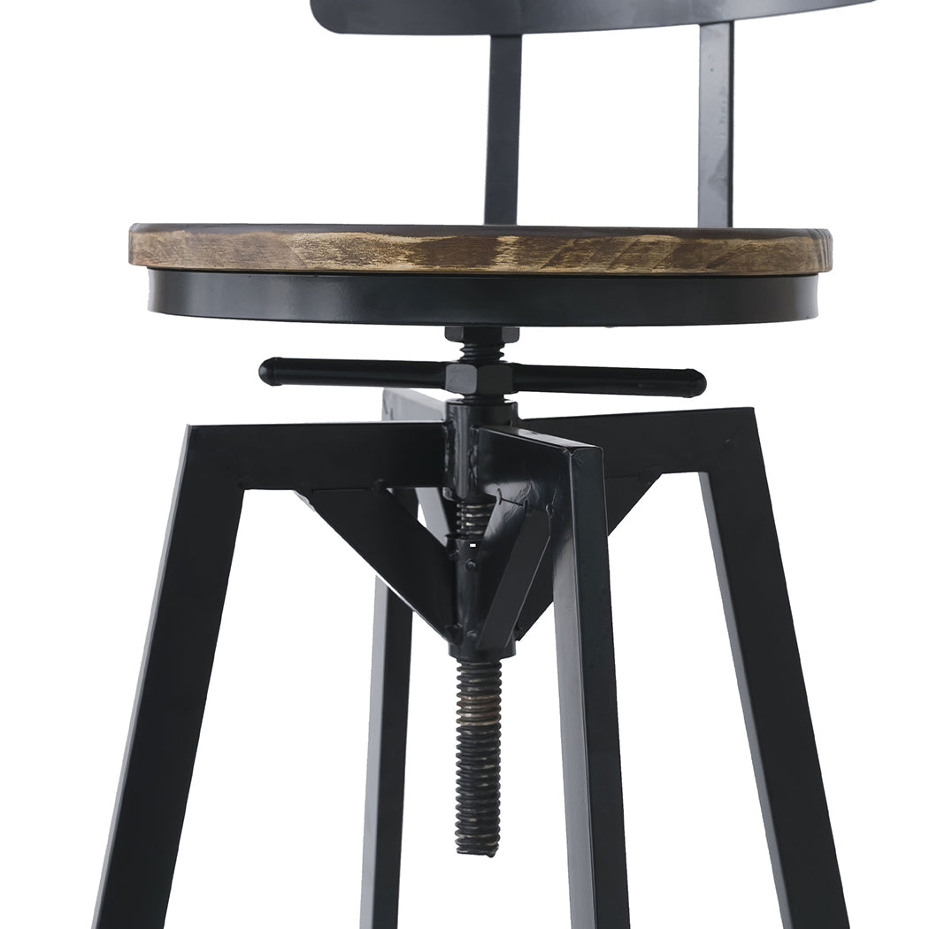 Levede 2x Bar Stool Industrial Adjustable-2006732717995200516