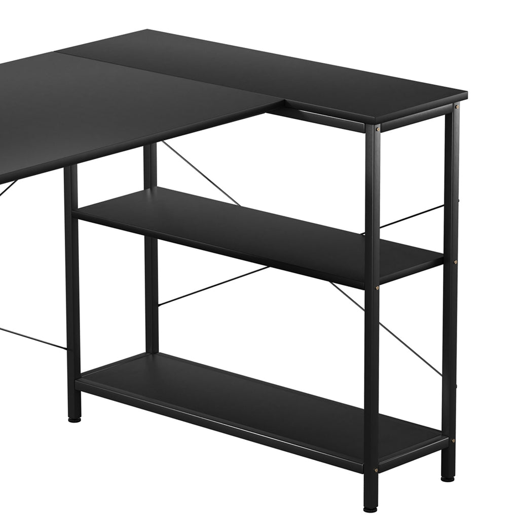 Levede L Shaped Computer Desk Corner Desk Black-2029387249963110404