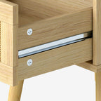 Levede 2x Bedside Tables Set Wooden Side Table Nigntstand Bedroom Rattan Drawers-2050056763503415300
