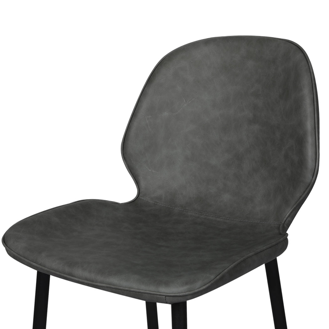 Levede 2x Bar Stool Barstools Counter Grey-2006733275812466692