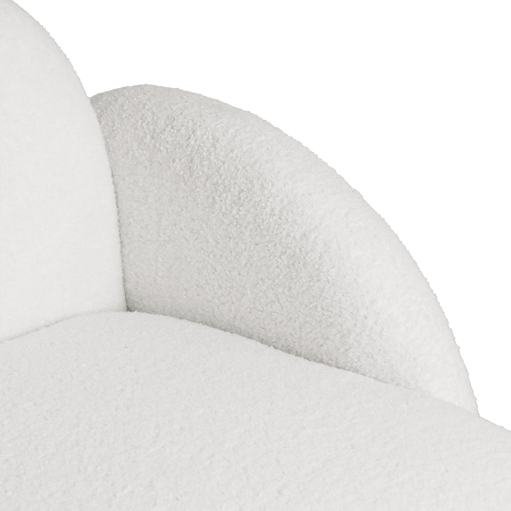 Levede Sofa Chair Fleece Upholstered Single White-2006732843727851525