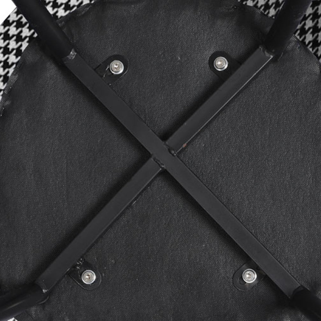 Levede 2x Dining Chairs Kitchen Cafe Black and White-2029387285673414661