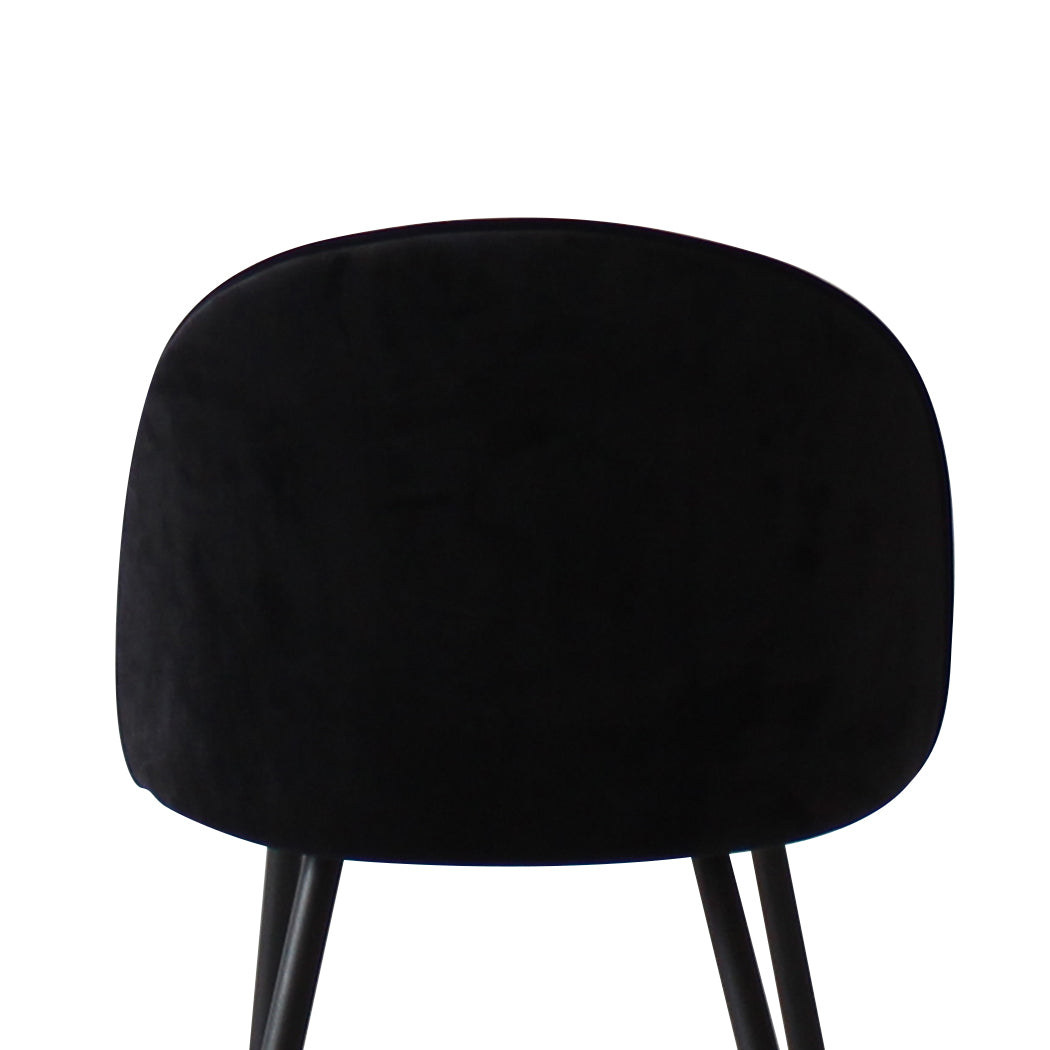 Levede 4x Dining Chairs Kitchen Cafe Black-2006732720193015813