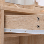 Levede Dressing Table Stool Set Oak-2029387202403897349