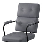 LEVEDE Ergonomic Office Chair Computer PU Grey-2029387206975688709