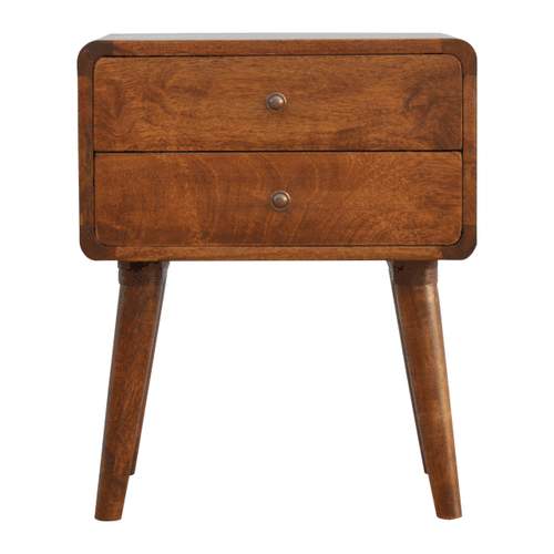 Curved Chestnut Bedside Secondary image
