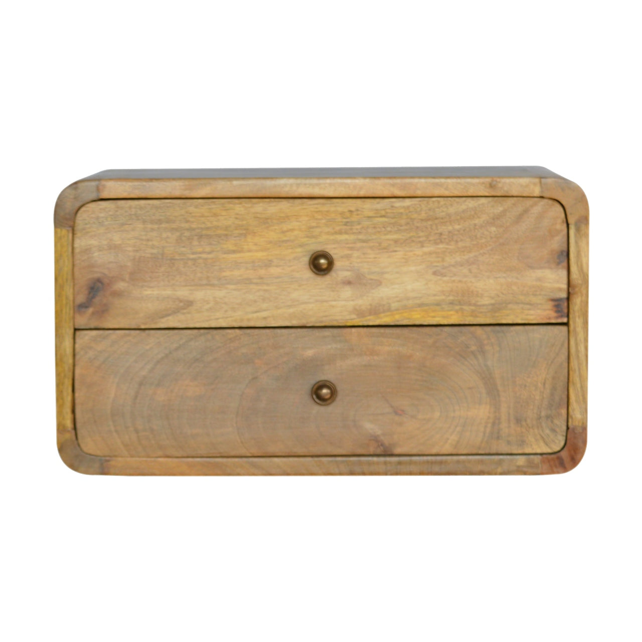 Oak-ish 2 Drawer Floating Bedside Main image