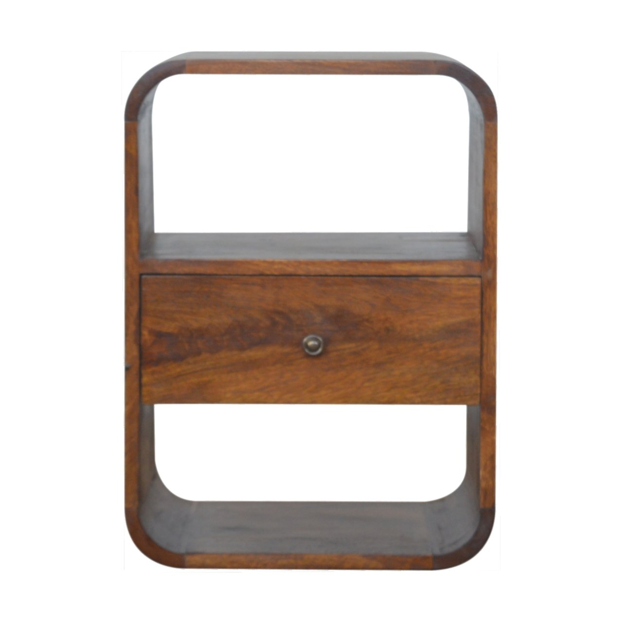 Chestnut Curved Edge Bedside Main image