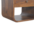 Chestnut Curved Edge Bedside