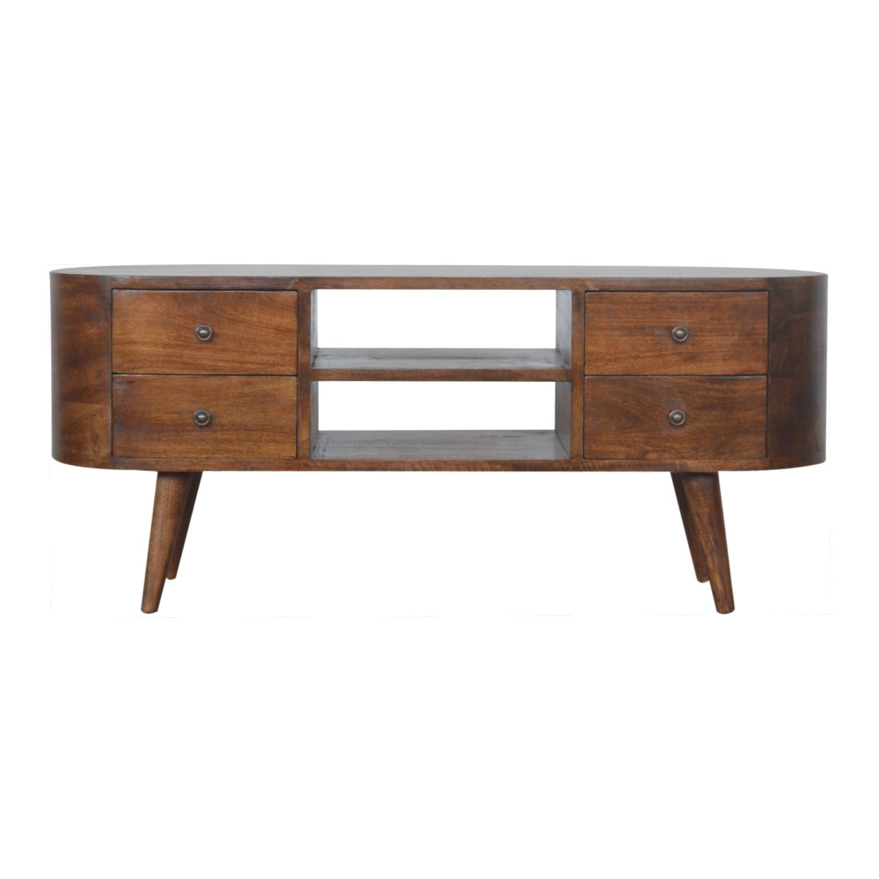 Chestnut Rounded Entertainment Unit Main image