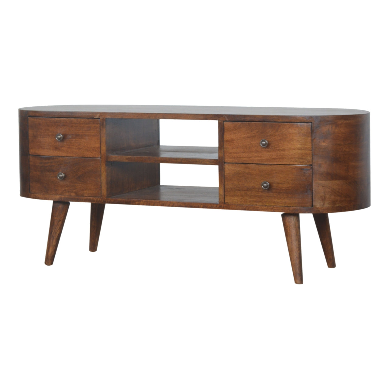 Chestnut Rounded Entertainment Unit Secondary image
