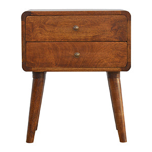 Curved Chestnut Bedside Main image