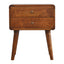 Curved Chestnut Bedside